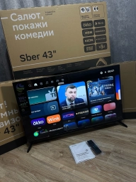 Умный телевизор SBER 43 дюйма Smart TV с голосовым помощником Салют