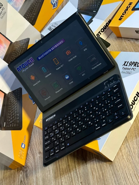 Планшет НОВЫЙ с клавиатурой 8/256gb ATOUCH X19 PRO. Возможна доставка