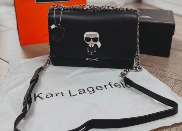 Сумка женская новая Karl lagerfeld Натуральная кожа, размер 21 х 15см