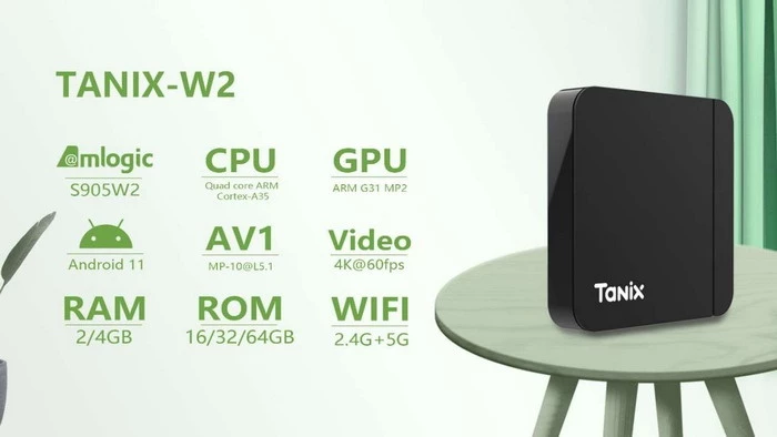 Андроид ТВ приставка Tanix W2 4/32 Гб. Сделай телевизор со Smart TV