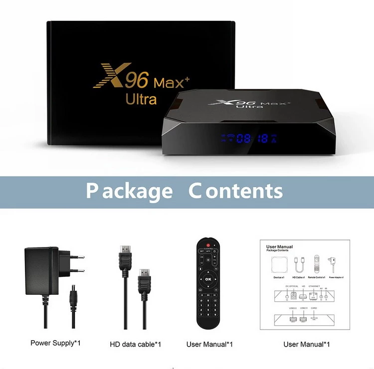 ТВ приставка X96 Max Plus Ultra 4/32 Гб + супер прошивка