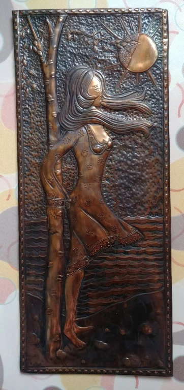 Чеканка , медь. Большая.