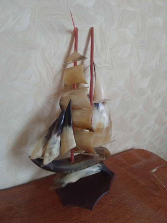 Парусник из рога быка .40 см, времен СССР