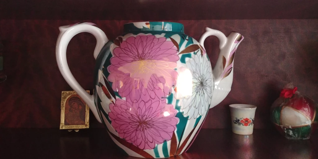 Чайник заварочный, Дулева Агашки,  3 литра, времен СССР.  Очень  краси