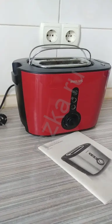 Тостер Philips HD2636. 2 сверхшироких отделения отделения для любых ломтиков, толстых или тонких.