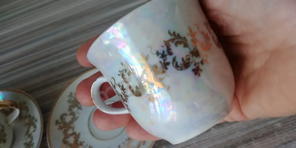 Кофейная пара фафор, винтаж, Мадонна (ГДР)