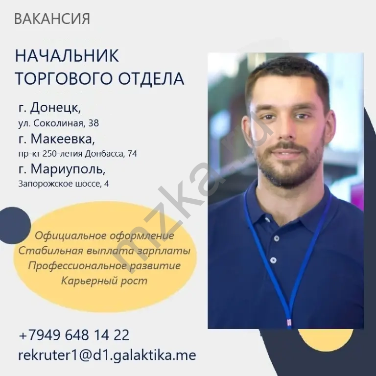 Начальник торгового отдела