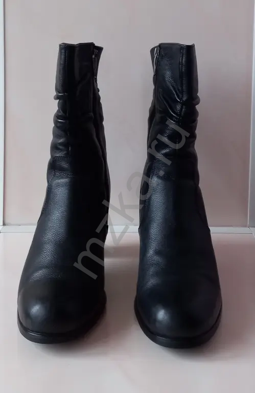 Полусапоги кожаные зимние