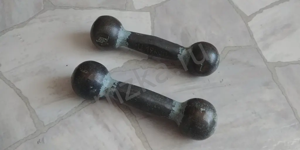Гантели 1кг, времен СССР,, 2 шт.