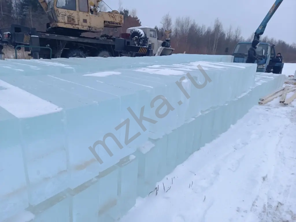 Лед,блоки льда для скульптур, лед строительный